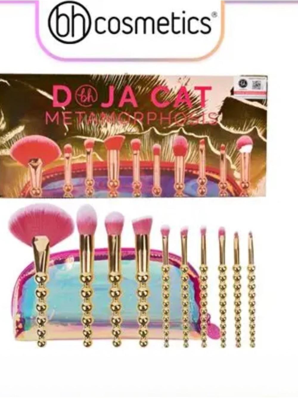 BH Cosmetics x Doja Cat Metamorphosis 10-Piece Brush Set - Pink & Gold